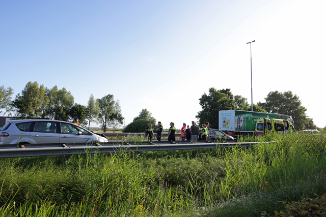 Kop-staartbotsing op A59 bij Waalwijk veroorzaakt flinke file