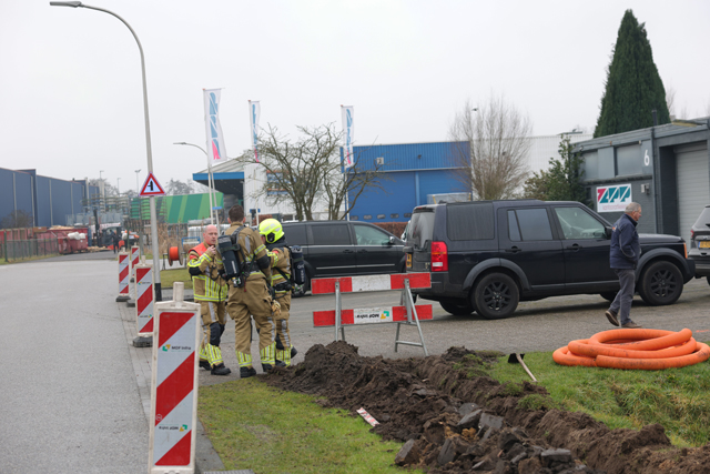 Gaslek door graafwerkzaamheden aan Prof. Minckelersweg in Waalwijk